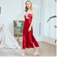 Yaoting explosion silk pajamas ladies summer lace sling long home service DQ636
