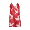 Pajamas silk pajamas ladies summer crane sexy suspenders nightdress home service DQ1011