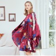 XL Yao Ting silk pajamas ladies summer bat sleeve nightdress female summer plus size home service 7795