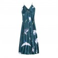 Yao Ting explosion models silk sexy pajamas ladies summer long section simple suspenders night skirt home service CQ1089