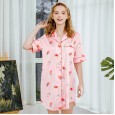 Yaoting small fresh silk shirt nightdress spring and summer comfortable nightdress nightwear home service SQ1153
