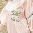 Yao Ting loose comfortable nightdress ladies summer mid-sleeved sexy pajamas ladies summer home service SQ857