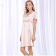 Yaoting silk plus size pajamas ladies summer home wear silk pajamas summer night skirt suit