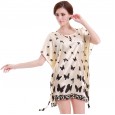 Butterfly silk night skirt skirt ladies summer short sexy silk night skirt home service