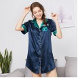 Yaoting silk sexy nightdress ladies summer silk shirt feminine pajamas home service SQ829