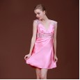 Clearance Yaoting silk sexy pajamas ladies summer silk sleeveless sexy nightdress women summer