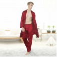 Yaoting explosion silk pajamas summer men's shorts nightgown home service two-piece suit TZ658 / WP893