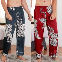 Yaoting silk pajamas men's spring and summer single trousers pajamas home service CK1080