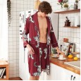 Pajamas silk pajamas summer men's shorts nightgown home service two-piece suit 1076 1077