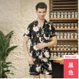Yaoting classic silk couple pajamas female autumn short-sleeved shorts home service suit TZ716 717