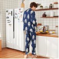 Artificial silk new men's spring and autumn summer long-sleeved trousers home service suit large size cute men's YT