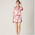 New female short-sleeved shorts pajamas suit simulation silk home service silk shorts shorts home wear DL