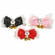 hoopet pet bow knot bells pet jewelry folding ear Garfield pet puppies bell jewelry supplies