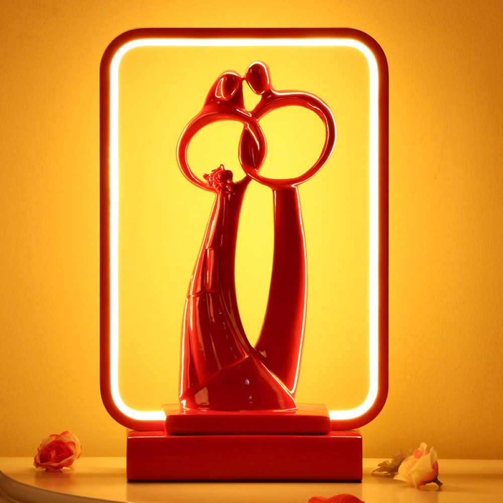 Creative simple modern bedroom bedside table lamp personality fashion wedding wedding room decoration