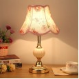 European style simple glass table lamp creative fashion warm warm Nordic bedroom bedside lamp