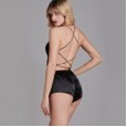 Sexy pajamas female summer silk lace sexy ladies silk suspenders shorts two-piece home service YT