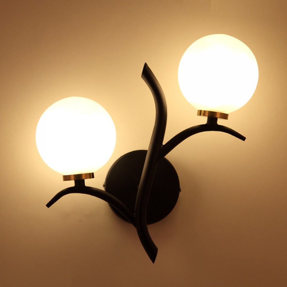 Golden simple European LED wall lamp balcony aisle TV wall lamp bedroom bedside lamp modern atmosphere