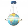 led eye protection children's room lamp creative globe rudder ceiling lamp remote control dimming boy girl bedroom chandelier