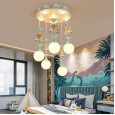 Children's room lamp carousel modern minimalist boy girl bedroom lamp baby room lamp led tricolor dimming