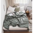 Nordic solid color small fresh and simple embroidery love bowknot Tencel Xia Liang is air-conditioned thin quilt
