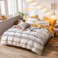 Net red models Nordic style cotton four-piece cotton bedding dormitory bed sheets single quilt three-piece