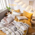 Net red models Nordic style cotton four-piece cotton bedding dormitory bed sheets single quilt three-piece