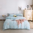 Small flower four-piece cotton knit cotton Japanese style art fan small fresh flower single double bed supplies