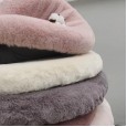 Japanese rabbit down cushion memory foam PP pad thickened macaron solid color warm round chair cushion