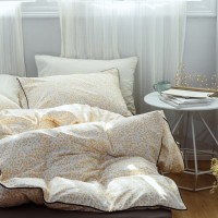 Idyllic Japanese-style bed sheet four-piece bed cotton pure cotton girl heart fresh floral bed cover