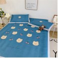 Sweet girl ice silk mat three-piece 900D ice soft silk health soft mat machine washable folding mat mat