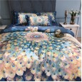American digital printing milk velvet four-piece suit autumn and winter thick warm baby velvet coral velvet 1.8m bed quilt cover