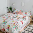 Age-reducing cartoon 13372 cotton printing four-piece double bed set quilt cover bed sheet