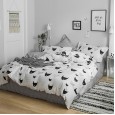 Age-reducing cartoon 13372 cotton printing four-piece double bed set quilt cover bed sheet