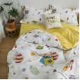 Age-reducing cartoon 13372 cotton printing four-piece double bed set quilt cover bed sheet