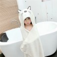 Summer cute embroidery children's parent-child bath towel nano anti-skid sand cartoon hooded baby bathrobe shawl