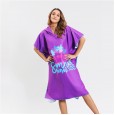 Microfiber double velvet bathrobe swimming surfing diving beach cloak cartoon animal pattern cloak