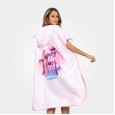 Microfiber double velvet bathrobe swimming surfing diving beach cloak cartoon animal pattern cloak