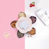 Candy tray with lid melon seed tray dried fruit box tray living room plastic rotating compartment dried fruit tray home snacks