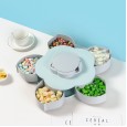 Candy tray with lid melon seed tray dried fruit box tray living room plastic rotating compartment dried fruit tray home snacks