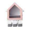 T42 Bathroom Shelf House Brushing Cup Toothbrush Holder Perforated Toilet Wash Set Storage Rack