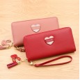Wallet ladies long zipper wallet new Japanese and Korean fashion large capacity heart-shaped tassel phone clutch