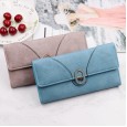 The new ladies wallet Korean version of the multi-card bit mid-length clutch bag fashion wild tri-fold buckle handbag