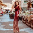Spring and summer new women's skirt long slim dress sequin dress