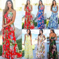 Summer women's skirt skirt sling back beach dress