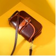 Leather handbags new fashion wild Korean shoulder bag personality small black bag oblique cross color small square bag