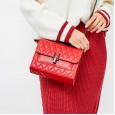 The new leather handbags small bag small fragrance wind linge chain litchi grain first layer leather bag fashion shoulder messenger