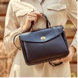 Leather handbags spring and summer new temperament ladies handbag Korean fashion briefcase simple shoulder messenger bag
