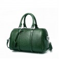 The new leather handbags trendy first-class cowhide bag Boston shoulder portable ladies bag