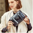 Leather handbags new retro crocodile pattern lock messenger bag handbag fashion shoulder messenger bag