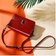 Spring and summer new spring cowhide shoulder messenger female bag fashion small square bag ladies bag